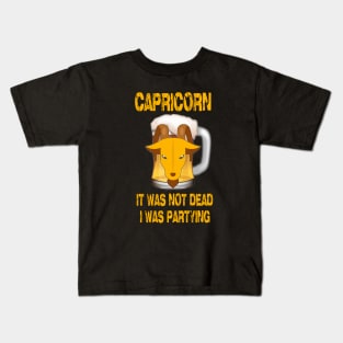 Funny Beer T-shirt Capricorn Sign Kids T-Shirt